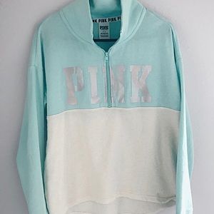 VS Pink Aqua Holographic Sweatshirt